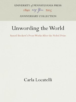 cover image of Unwording the World